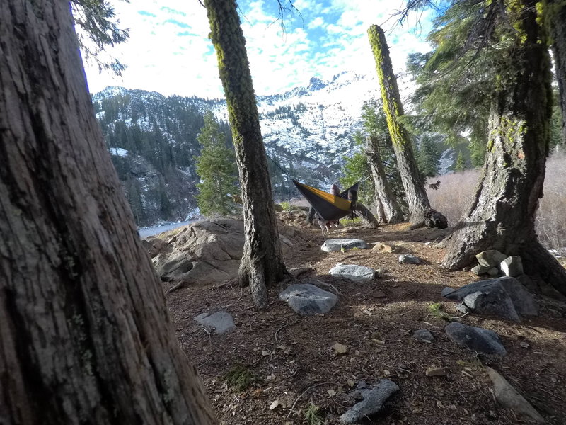 Beautiful campsite above the lake 1/13/18