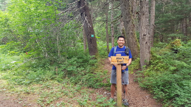 Abe's Trail trailhead sign