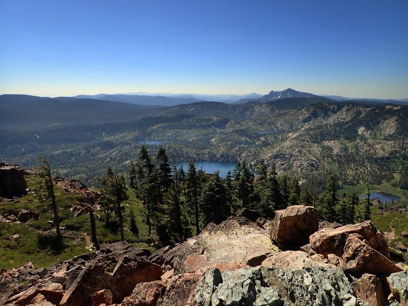 Sierra Buttes from the summit of Mount Elwell