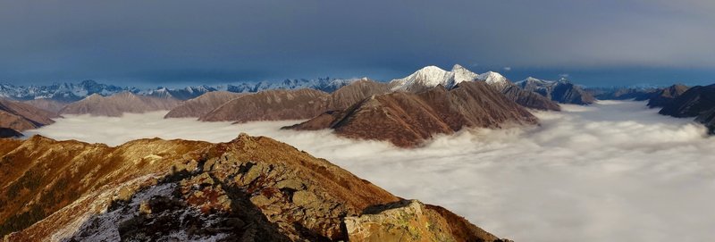 Summit photo above the fog