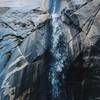 Peering up to the top from the base of the falls in January.