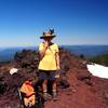 Having a snack on Tipsoo's summit