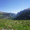 Looking east down Death Canyon, as seen from Death Canyon shelf