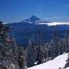 Mount Hood from Mount Defiance in winter