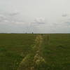 Looking down the NCT across the flat, open prairie