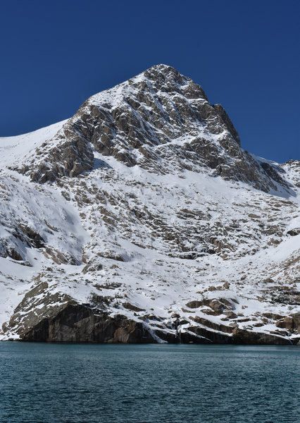 This winter's first snowfall over Blue Lake