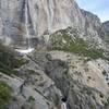 From Oh My Gosh Rock, you get a full view of Yosemite Falls. Here you can see Upper Yosemite Falls and the Middle Cascades.