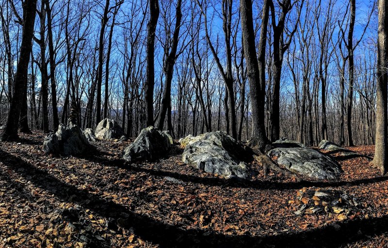 Bare rock at the summit