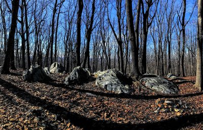 Bare rock at the summit