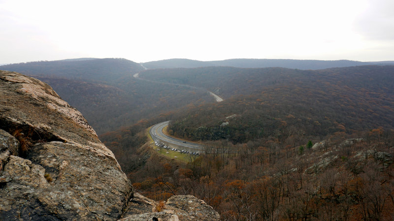 View of parking lot from Butter Hill