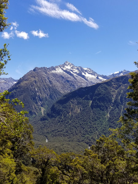 View across the Hollyford Valley from the Routeburn Track