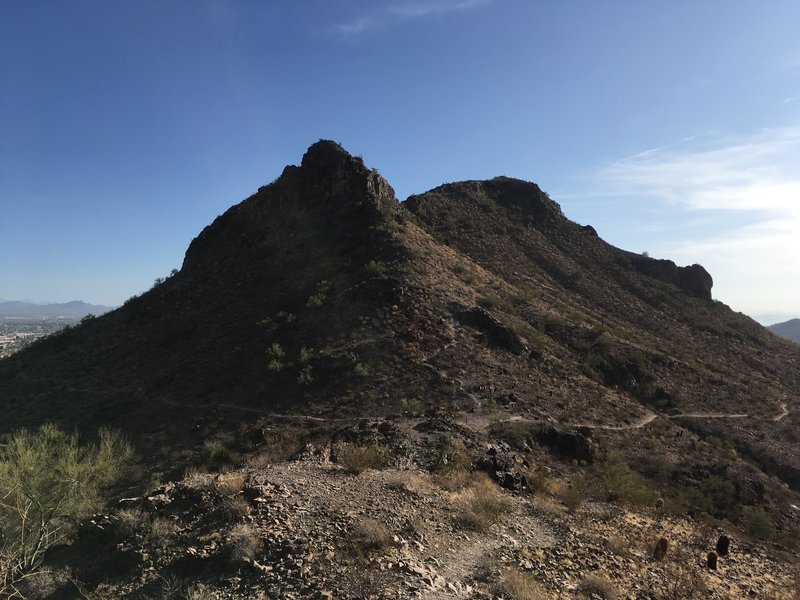 Lookout Mountain.  Looking down on the pass at about 1.2 miles.