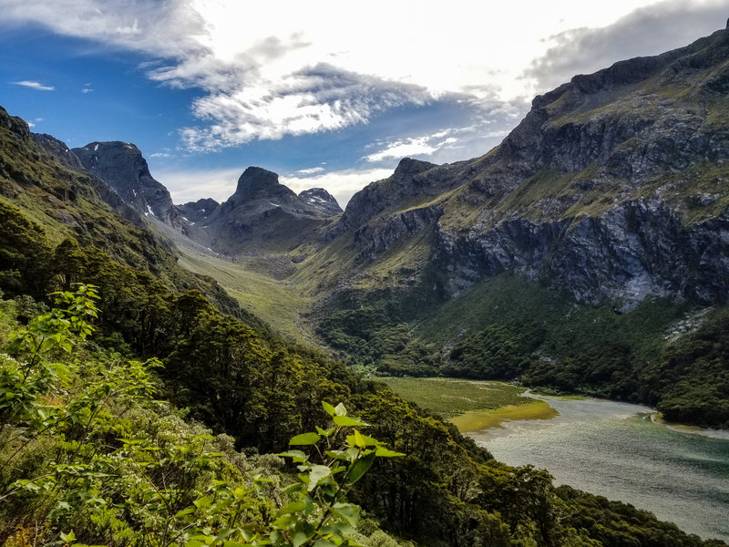 Emily Peak and Lake Mackenzie from the Routeburn Track