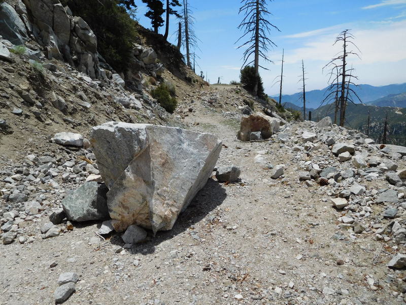 Typrical scene along rock fall area.