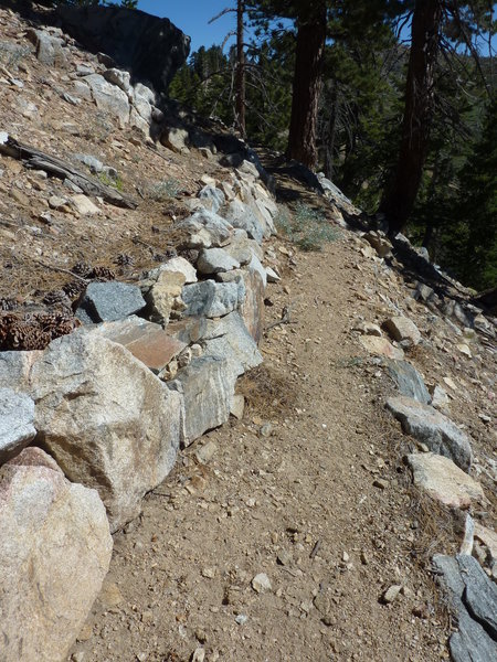 Rockwork on trail