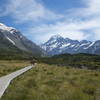 Wooden plank section of the Hooker Valley Track