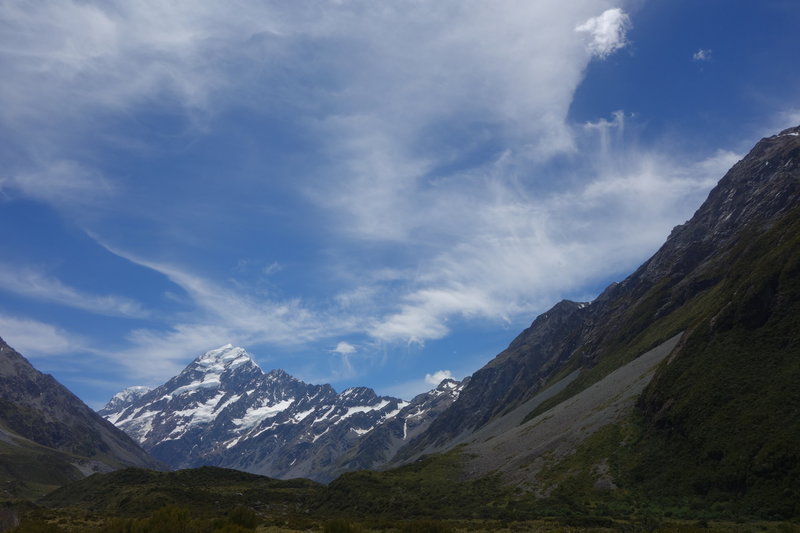 Mt. Cook under a big dreamy sky