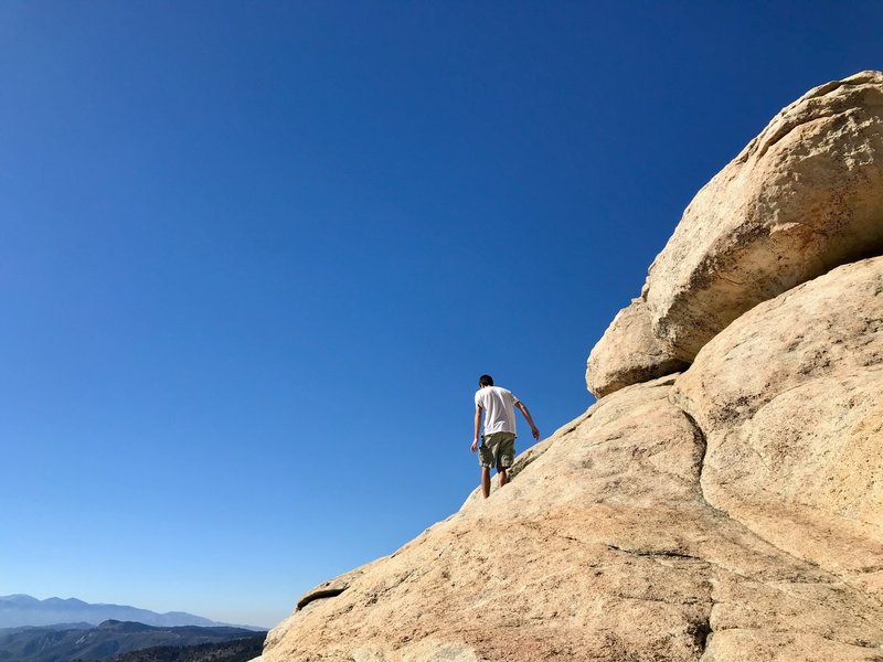 Atop Coyote Rock next to the trail.