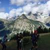 Early in the race climbing out of Courmayeur