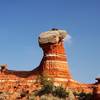 A uniquely colorful rock spire