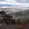 A foggy, late winter morning looking down on the Delaware River and Route 209 from Cliff Park Trail in the Delaware Water Gap National Recreation Area