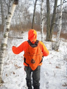 Be sure to wear blaze orange in the fall during hunting season
