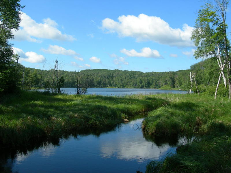 The spot between Lake Twenty-one and Nelson Lake