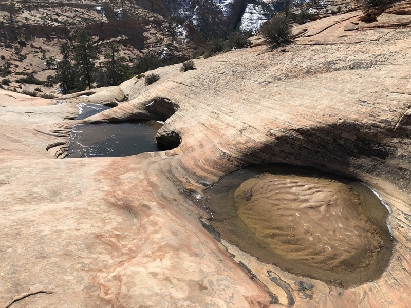 A few of the many pools along the trail.