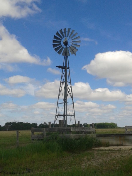 Windmill and stock tank