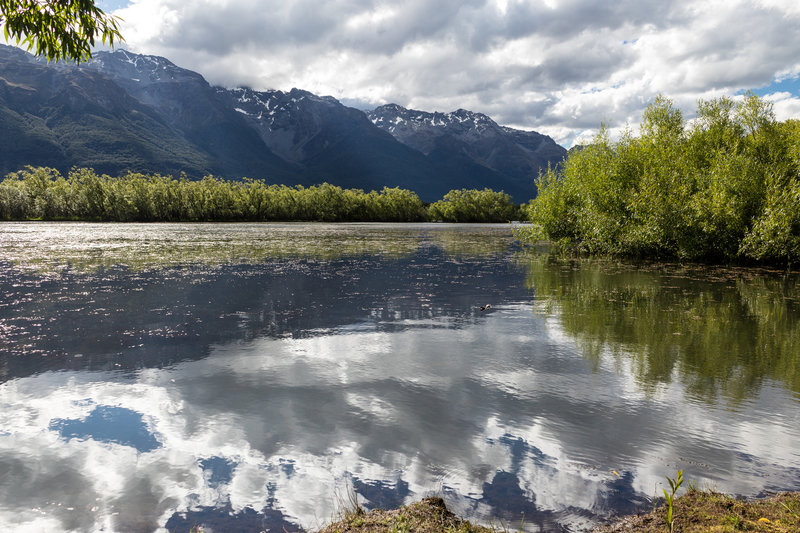 Reflections in the southern Glenorchy Lagoon