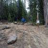 The giant berm at the start of the Yamsay Mountain Trail