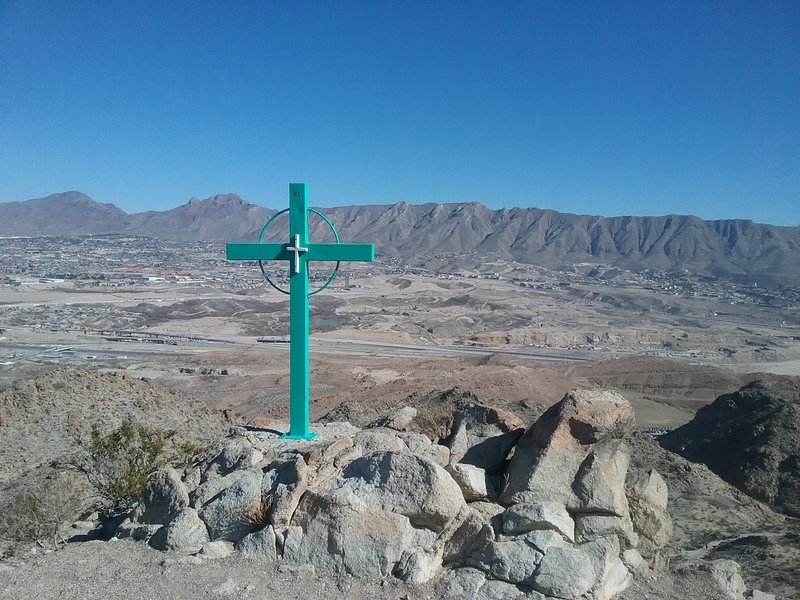 View of the Franklin Mountains and the valley.