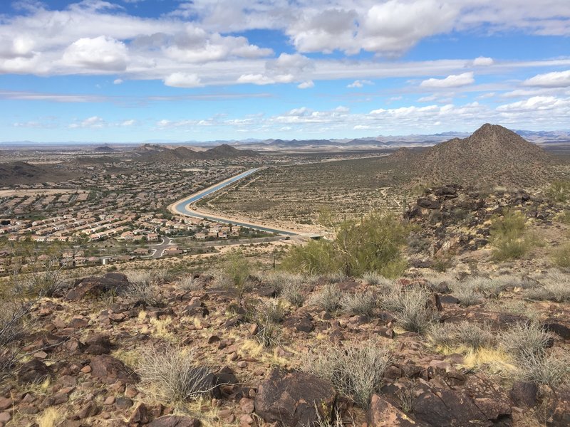 View from the top looking West