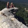 Outcropping at Lover's Leap overlooking Strawberry Lodge and Highway 50.