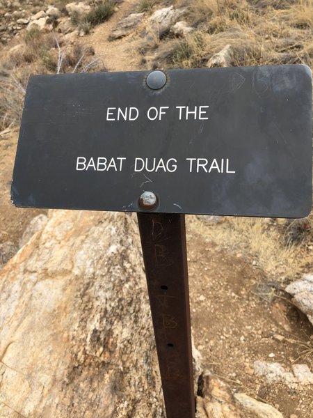 The true end of trail.