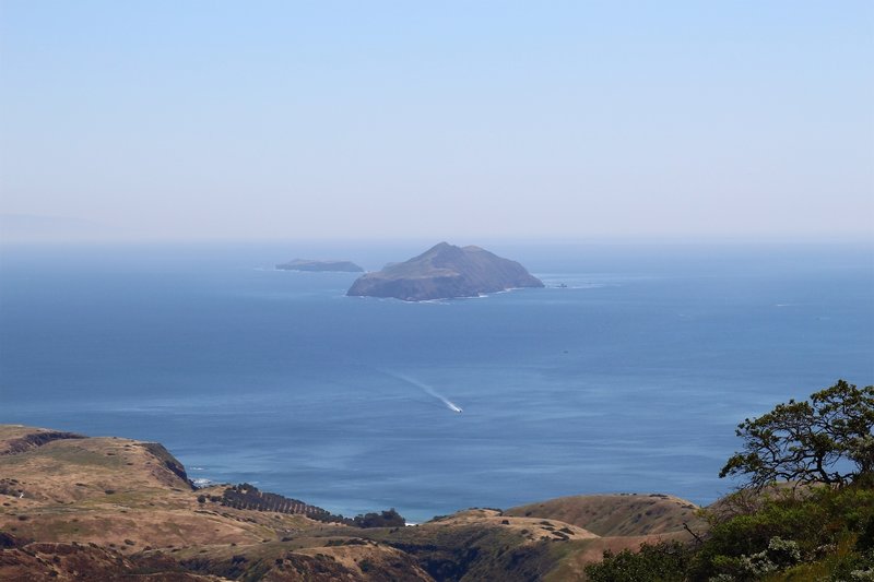 View of Anacapa Island from Montañon Ridge.