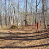 Crooked Lake Loop Trail parking lot and entrance