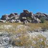 Rocky outcrop near the trail