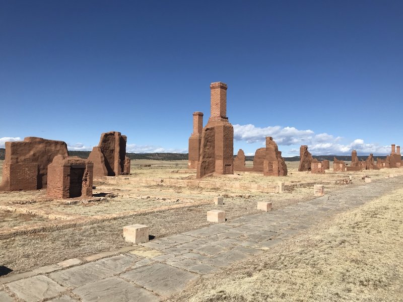 Ruins of officers row at Fort Union.