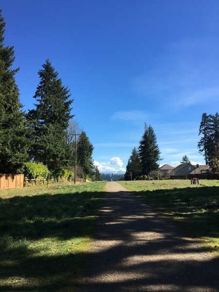 3 miles in looking east at the cascade mountains.