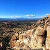 Looking down from the summit of Teutonia Peak