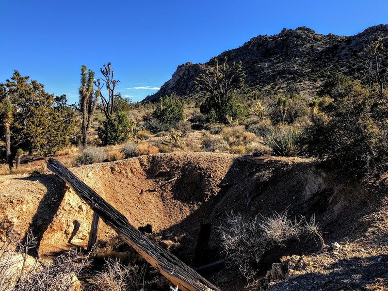 Old mine near the base of Teutonia Peak