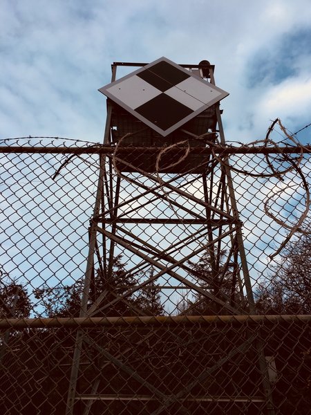 What we think is a beacon point, is built on an old Searchlight or FC Station from 1901-1945.