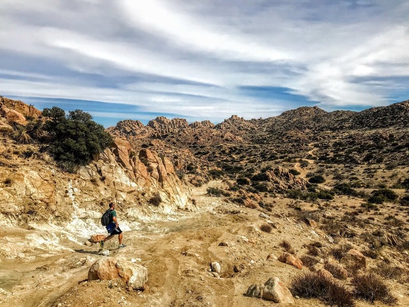 Dropping down into the Valley of the Moon