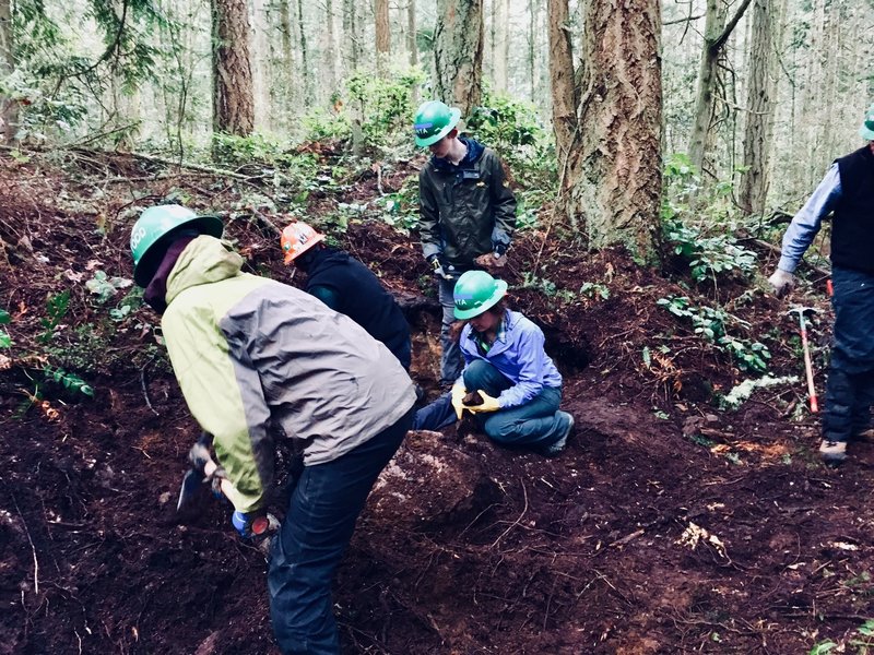 Prepping the trail.