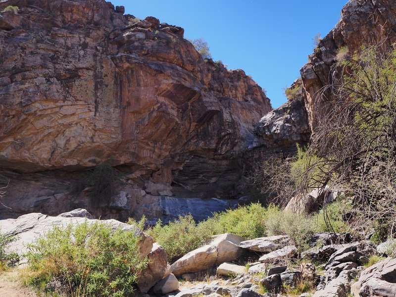 The pour-off in Willow Canyon