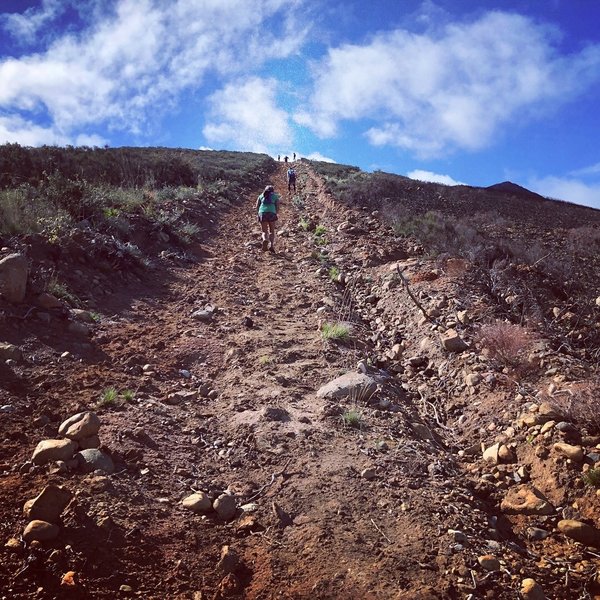 I am making my way to the top of the hill at Rancho Casias in Tijuana mexcico.