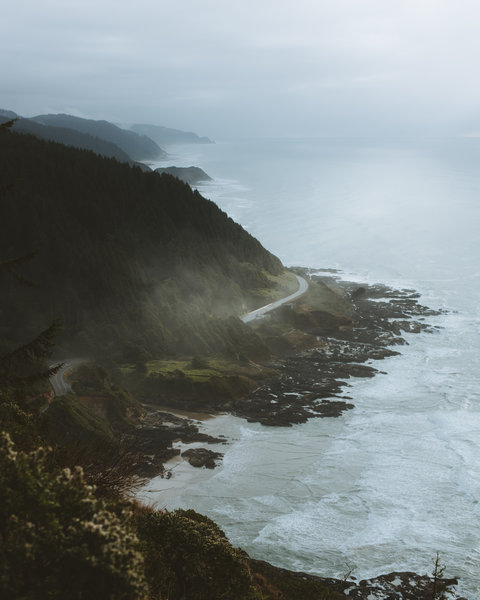 A view from the trail at Cape Perpetua.