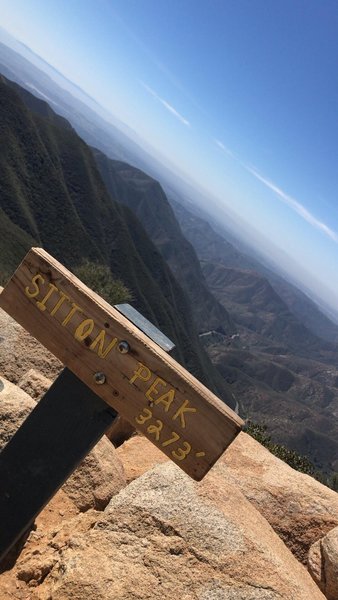 Sitton Peak sign