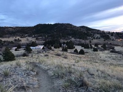 The white adobe buildings of the Heller Center